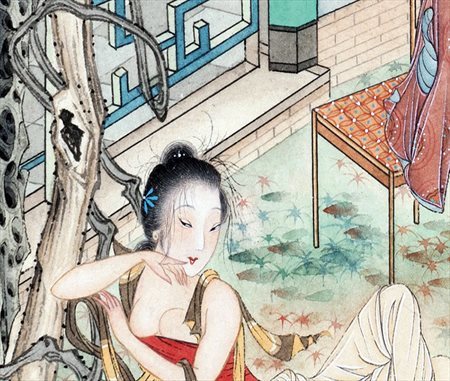 胡西丹-胡也佛浣纱图，风情万种，惹人怜爱, 与春宫秘戏作品同出一辙